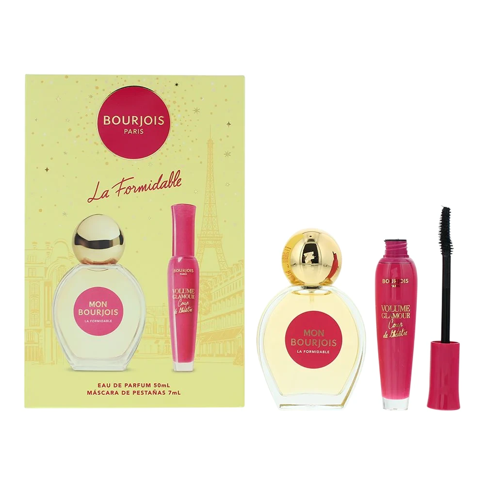 Set Bourjois: La Formidable Eau De Parfum For Women, 50 ml + Volume Glamour Blakstienų tušas Juodas, 7 ml