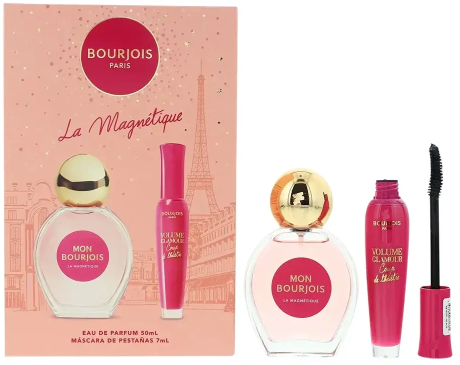 Set Bourjois: La Magnétique Eau De Parfum For Women, 50 ml + Volume Glamour Blakstienų tušas Juodas, 7 ml