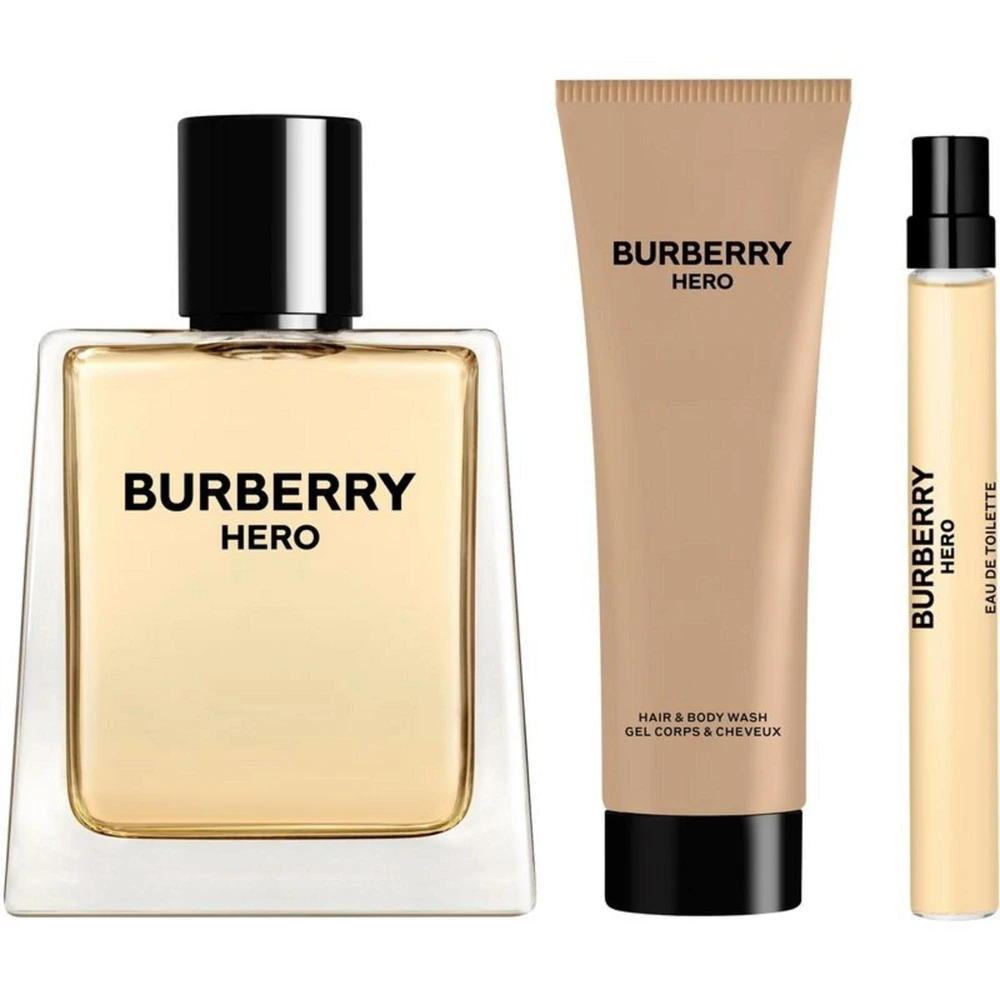 Set Burberry: Hero Eau De Toilette For Men, 100 ml + Hero Eau De Toilette For Men, 10 ml + Hero Dušo želė For All Skin Types, 75 ml