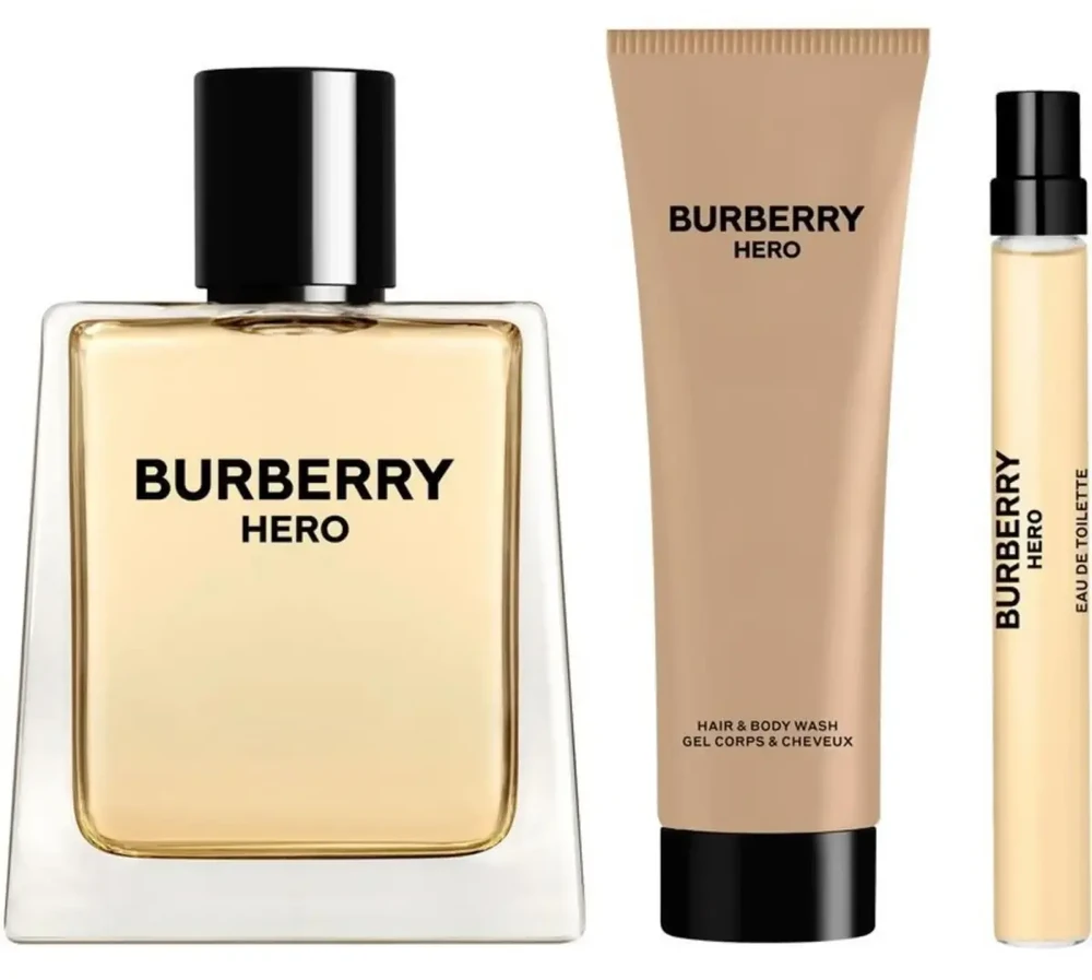 Set Burberry: Hero Eau De Toilette For Men, 100 ml + Hero Eau De Toilette For Men, 10 ml + Hero Dušo želė For All Skin Types, 75 ml