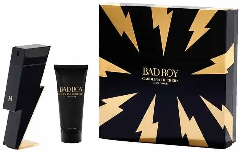 Carolina Herrera Set : Bad Boy, Dušo želė, For All Skin Types, 100 ml + Bad Boy, Eau De Toilette, For Men, 100 ml For Men