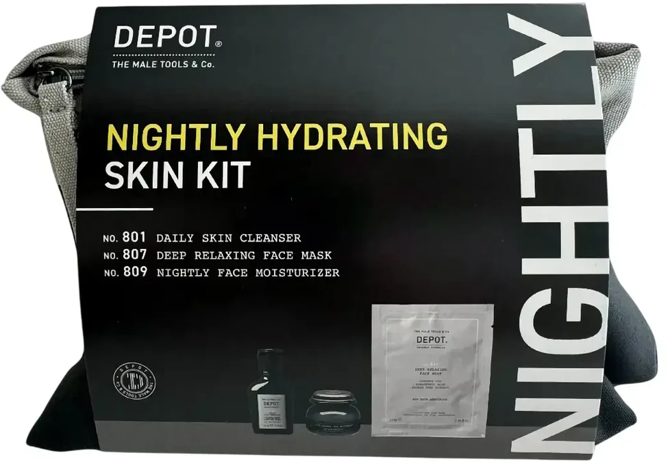 Depot rinkinys: 800 Skin Specifics Nr. 809, drėkinantis, naktinis, kremas, veidui, 65 ml + 800 Skin Specifics Nr. 801, su aktyvuota anglimi, detoksikuojantis, valomasis gelis, veidui, 50 ml + 800 Skin Specifics Nr. 807, su hialurono rūgštimi, maitinanti ir raminanti, audinio kaukė veidui