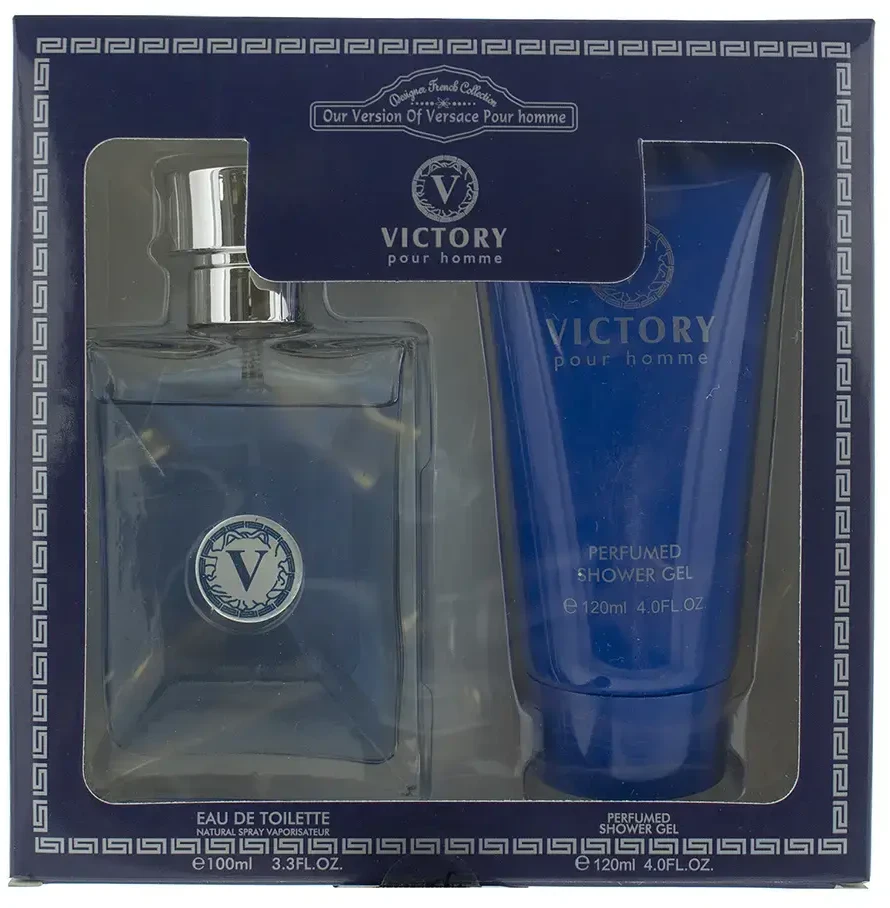 Rinkinys Designer French: „Victory“ tualetinis vanduo vyrams, 100 ml + „Victory“ dušo želė, 120 ml