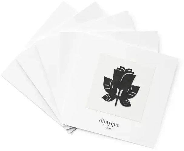 „Diptyque Eau Rose - Patch De Parfum“ kūno lipdukų rinkinys, kvepiantys gėlių aromatai odai, juodas, 5 vnt.