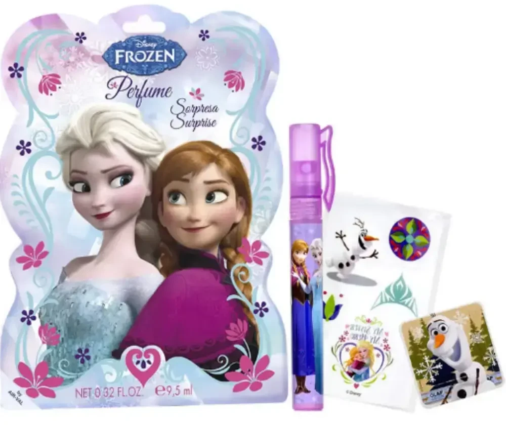 Rinkinys „Disney“: „Ledo šalies“ lipdukai ant viso kūno + „Ledo šalies“ kartoninė skirtukė + „Ledo šalies“ tualetinis vanduo mergaitėms 9,5 ml
