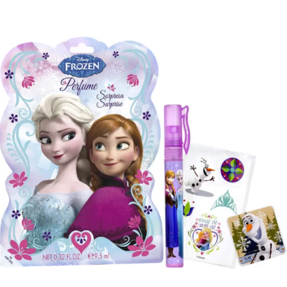 Rinkinys „Disney“: „Ledo šalies“ lipdukai ant viso kūno + „Ledo šalies“ kartoninė skirtukė + „Ledo šalies“ tualetinis vanduo mergaitėms 9,5 ml
