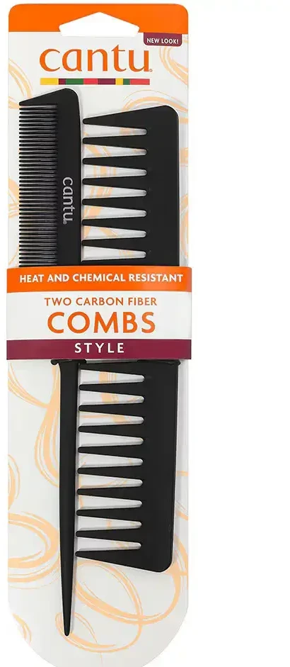 Set Duo Cantu Cantu Styling Hair Plastic Šukos Juodas, 2 vnt.