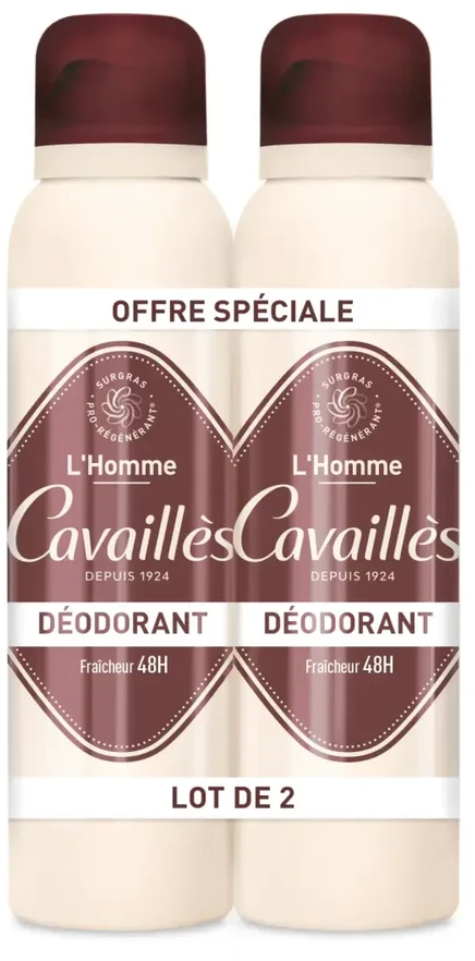 Set Duo Roge Cavailles L'Homme 48h Protection Dezodorantas Purškiklis For Men, 2 vnt., 150 ml
