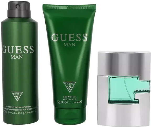 Guess Vyriškas tualetinio vandens purškiklis 75 ml + dušo želė 200 ml + purškiamas dezodorantas 226 ml