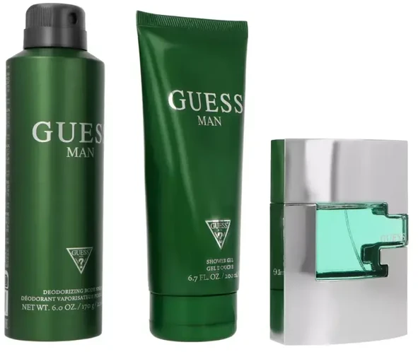 Guess Vyriškas tualetinio vandens purškiklis 75 ml + dušo želė 200 ml + purškiamas dezodorantas 226 ml