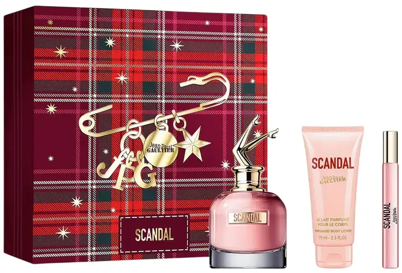 Jean Paul Gaultier Scandal rinkinys moterims (EDP, 80 ml + kūno losjonas, 75 ml + EDP, 10 ml)