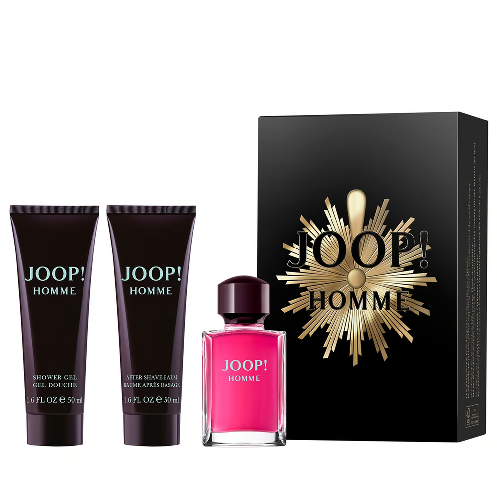 Set Joop!: Homme Eau De Toilette For Men, 30 ml + Homme Cleansing Dušo želė For All Skin Types, 50 ml + Homme After-Shave Balm, 50 ml