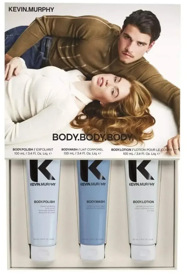 Set Kevin Murphy: Body Body Scrub, 100 ml + Body Hydrating Kūno prausiklis, 100 ml + Body Hydrating Losjonas kūnui, 100 ml