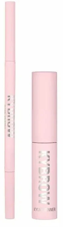 Set Kylie Cosmetics: Kybrow Defined Eyebrow Kreminis Pieštukas & 2-In-1 003 Cool Brown 0.09 g + By Kylie Define Eyebrow Gel Translucent, 5 ml