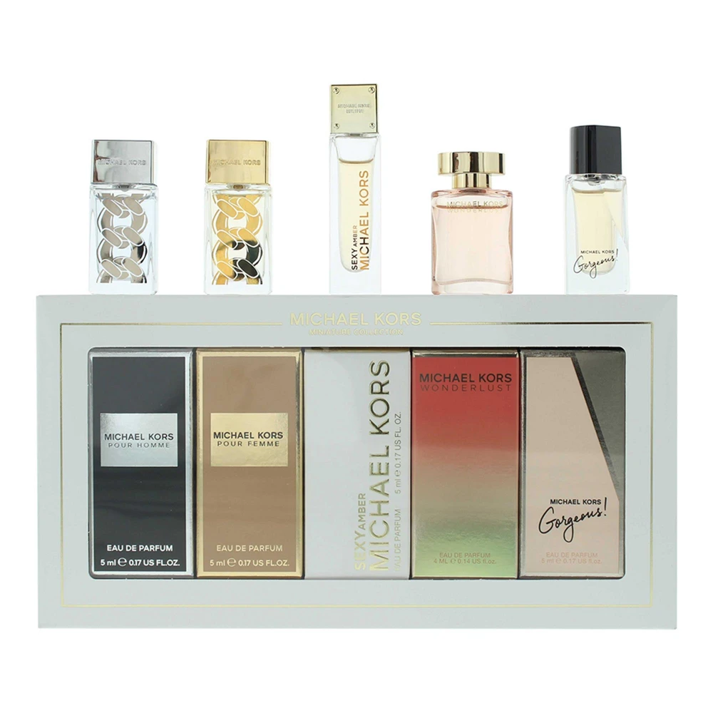 Michael Kors rinkinys, Michael Kors, miniatiūros, kvapusis vanduo, moterims, 5 vnt., 5 ml *Miniatiūra moterims