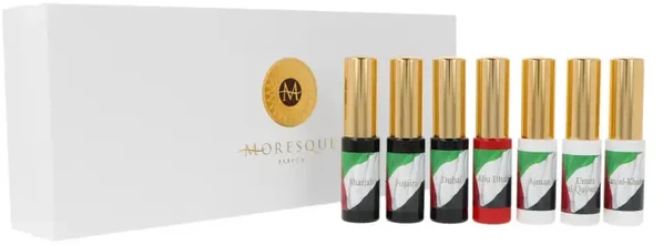 Set Moresque Discovery Moreta EDP 7,5ml + Diadema EDP 7,5ml + Tamima EDP 7,5ml + Aristoqrati EDP 7,5ml + Al Andalus EDP 7,5ml + Emiro EDP 7,5ml + Rand EDP 7,5ml
