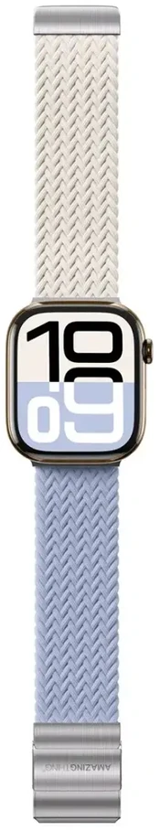 AmazingThing Blend išmaniojo laikrodžio dirželis, skirtas Apple Watch (45/46/49 mm) | Silikonas | mėlyna/pilka