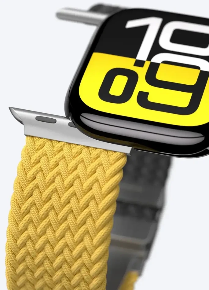 AmazingThing Blend išmaniojo laikrodžio dirželis Apple Watch (45/46/49 mm) | Silikonas | geltonai juodas/juodas
