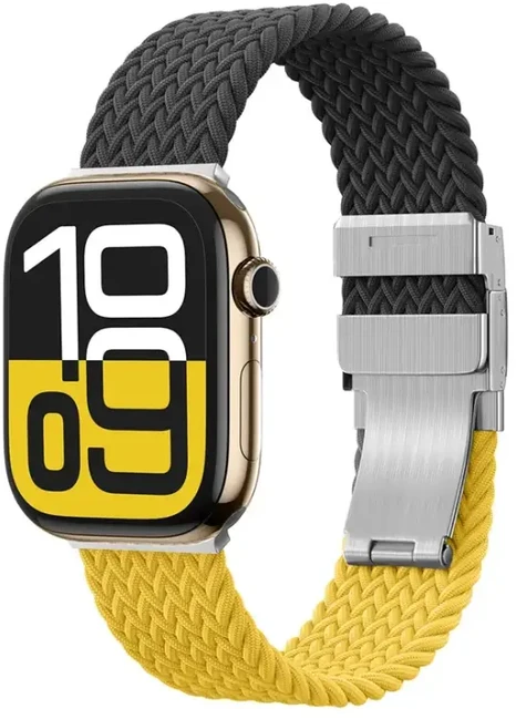 AmazingThing Blend išmaniojo laikrodžio dirželis Apple Watch (45/46/49 mm) | Silikonas | geltonai juodas/juodas
