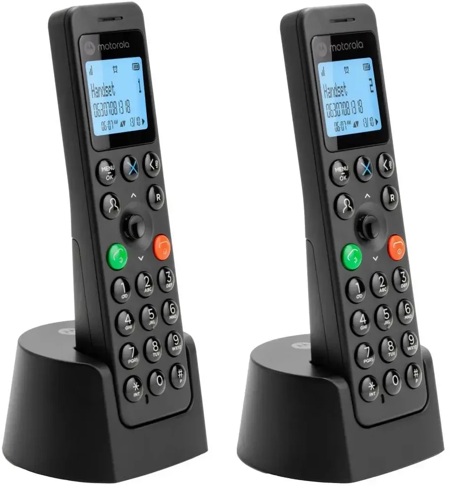 Telefonas stacionarus Motorola DOT202 DUO Juodas - TELEFONAS DECT