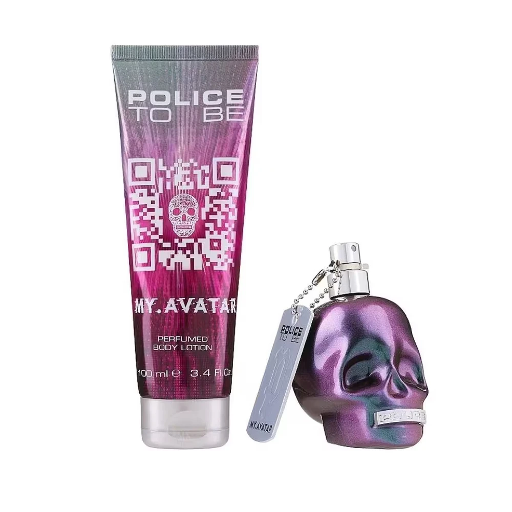 Rinkinys Police: „To Be My Avatar“ drėkinamasis losjonas kūnui, 100 ml + „To Be My Avatar“ kvepalai moterims, 40 ml