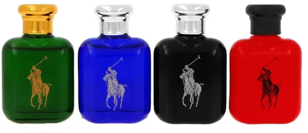 Set Ralph Lauren Polo Collection Žalias EDT 15ml + Mėlyna EDT 15ml + Raudona EDT 15ml + Juodas EDT 15ml