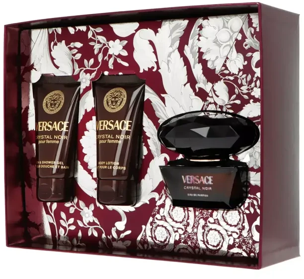 Set Versace Crystal Noir EDP 50ml + Losjonas kūnui 50ml + Dušo želė 50ml
