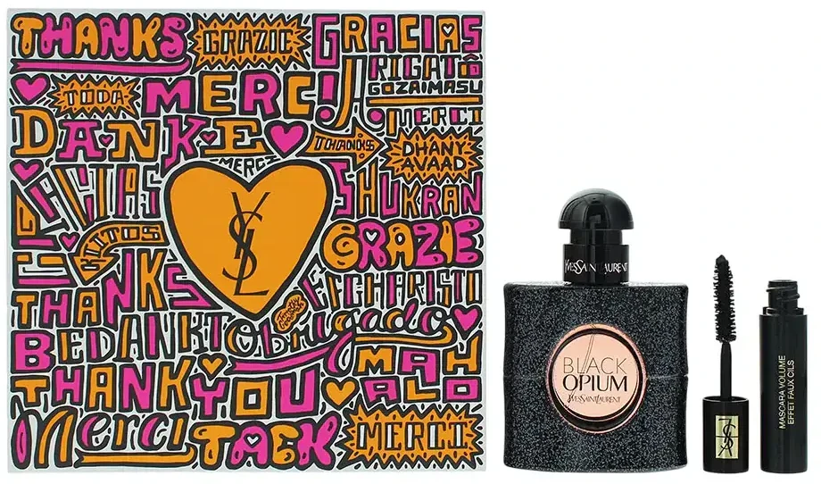 Yves Saint Laurent Set Yves Saint Laurent: Juodas Opium, Eau De Parfum, For Women, 30 ml + Volume Effet Faux Cils, Blakstienų tušas, Juodas, 2 ml *Miniature For Women