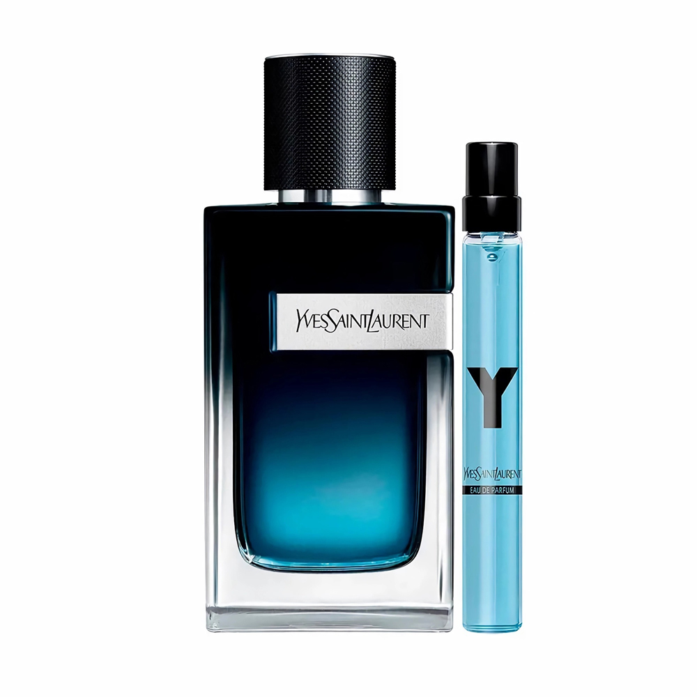 Set Yves Saint Laurent: Y Eau De Parfum For Men, 100 ml + Y Eau De Parfum For Men, 10 ml