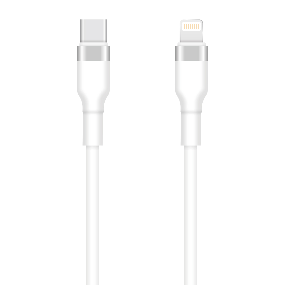 TelForceone "Setty" USB-C - "Lightning" kabelis 1 m 3A KSC-L-130, baltas