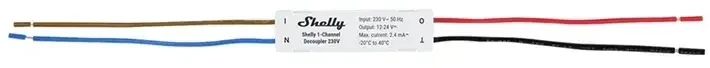 Shelly 1 kanalo keitiklis (decoupler) 230VAC i DC trigeri