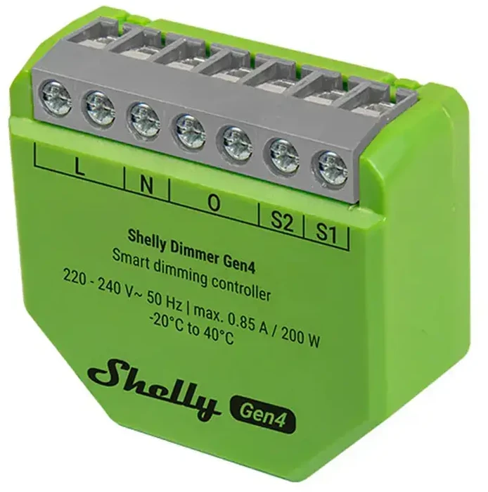 Shelly Dimmer GEN4 Išmanusis 1 kanalo Wi-Fi, Zigbee dimeris