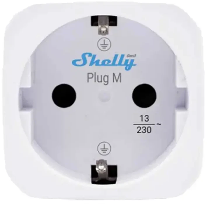 Shelly Plug PM Gen3 išmanusis 16A kištukas, baltas