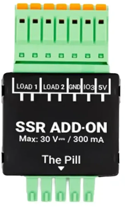 Shelly SSR Add-on priedas su 2 valdomais kanalais 0-30 VDC