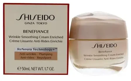 „Shiseido Benefiance“ raukšles lyginantis praturtintas dieninis veido kremas nuo raukšlių, 50 ml
