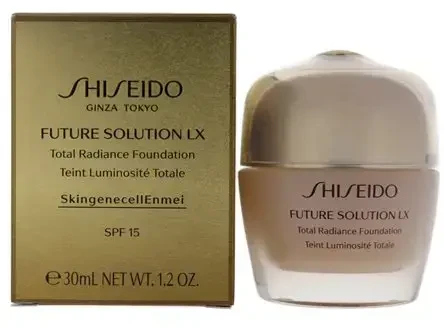 „Shiseido Future Solution LX Radiant Finish Kreminis“ makiažo pagrindas „03 Golden SPF 15“, 30 ml