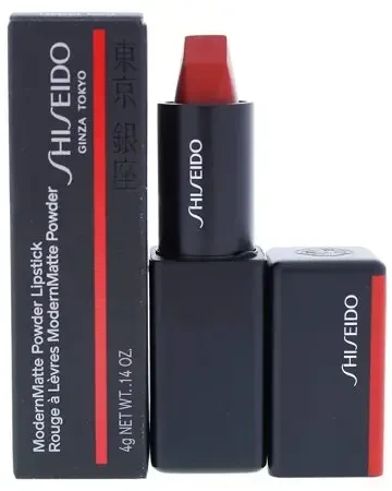 Shiseido ModernMatte Powder matiniai lūpų dažai, 4g, Spalva: 514 Hyper Red