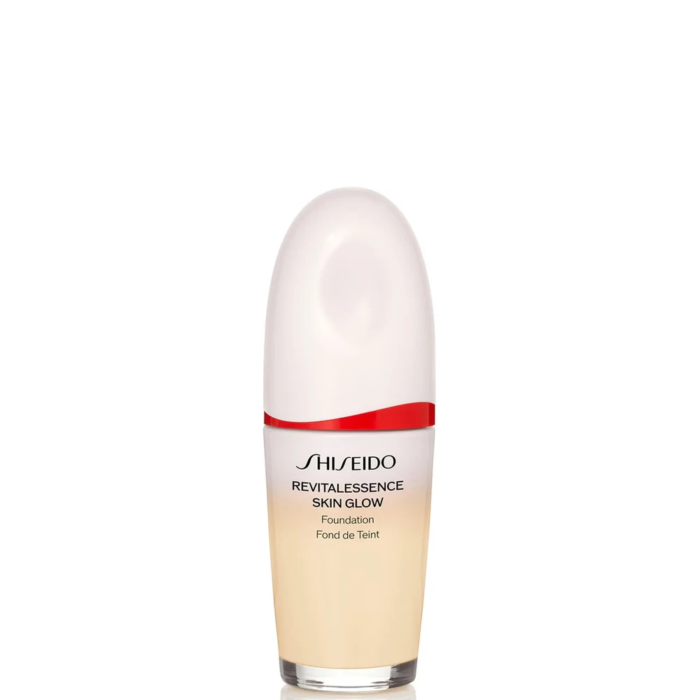„Shiseido Revitalessence Skin Glow“ skaistinantis skystas makiažo pagrindas, 350 klevo spalvos, 30 ml