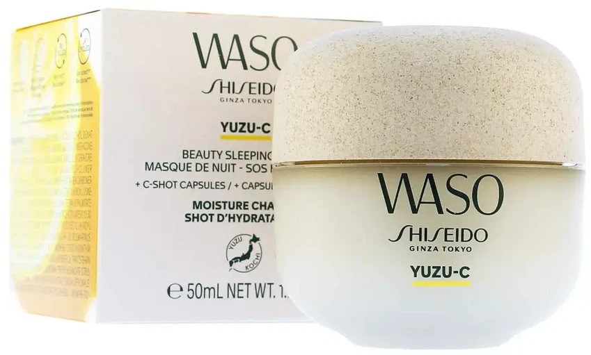 Shiseido Waso Yuzu-C Beauty Sleeping Mask drėkinanti naktinė veido kaukė, 50 ml