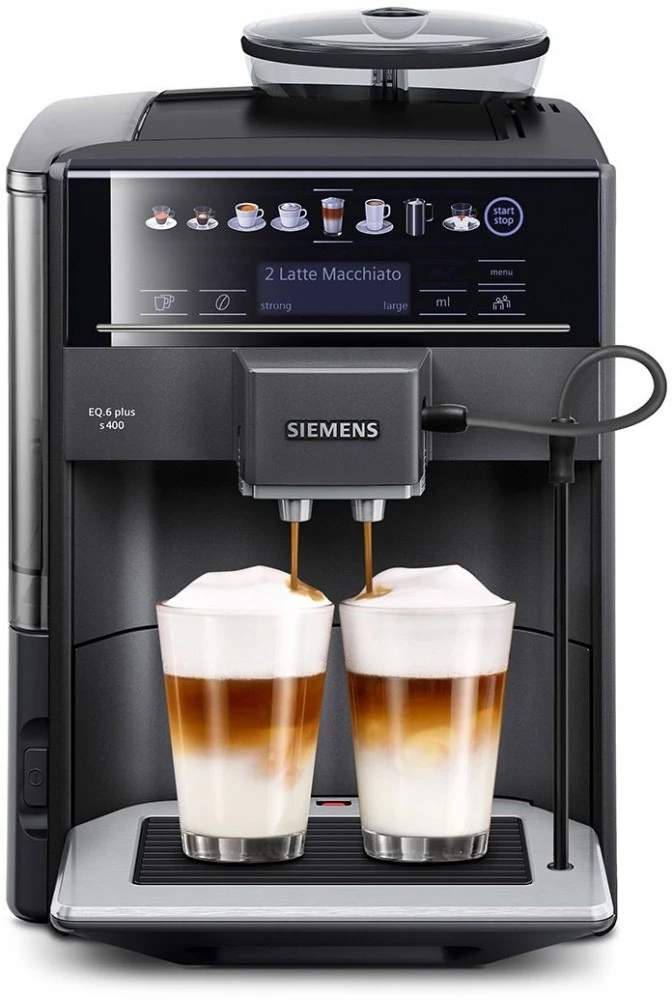 Kavos aparatas SIEMENS TE654319RW Slėgis 15 bar, Su pieno plakikliu, Automatinis, 1500 W, Juodas