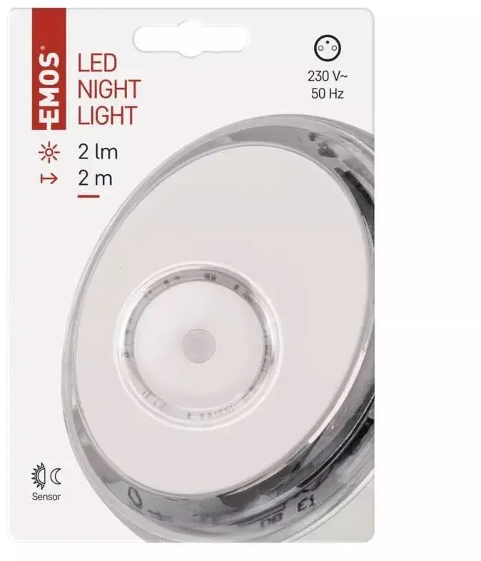 LED naktinė lemputė P3306, 230V AC, su optiniu jutikliu, EMOS