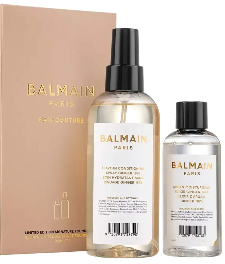 Balmain Signature Foundation Ginger Set Balmain Professionnel: Argan Moisturising Eliksyras, Hair Oil, For maitininantis, 100 ml + Balmain Professionnel, Argan Oil, Hair Leave-In Conditioner, For Hydrate/Detangle & Shine, 200 ml For Women