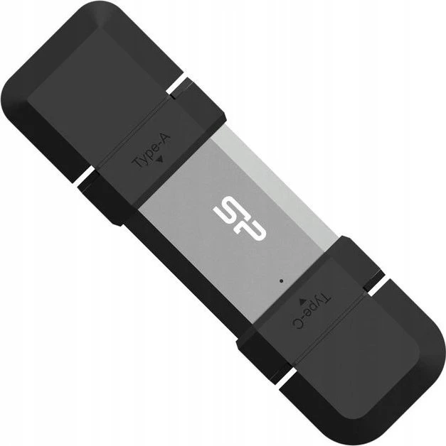 Silicon Power dvigubas USB diskas | „Mobile C51“ | 64 GB | USB C / A tipo | Sidabrinis