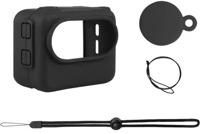 Silikoninis apsauginis dėklas Puluz skirtas Insta360 GO 3 su objektyvo dangteliu