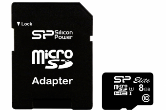 Atminties kortelė Silicon Power | Elite 8GB Micro SDHC UHS-I | 8 GB | Micro SDHC | Flash atminties klasė Class 10 | SD