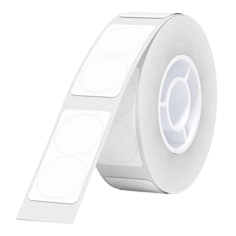 Šiluminės etiketės Niimbot lipdukai T 14x28mm 220 vnt (baltas apvalus)