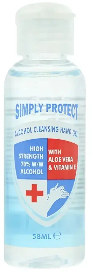 Calypso Simply Protect – dezinfekcinis gelis rankoms su alkoholiu, antibakterinis, 58 ml, unisex.