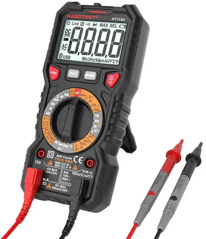 Multimetras su žibintuvėliu Habotest HT118C