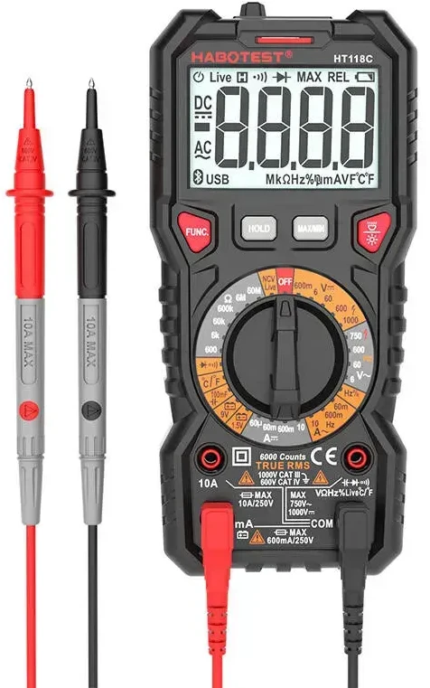 Multimetras su žibintuvėliu Habotest HT118C