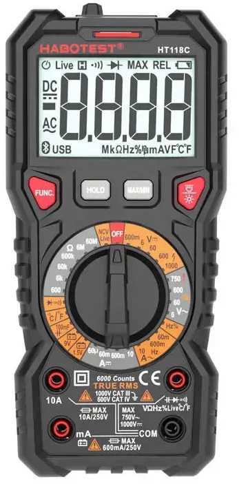 Multimetras su žibintuvėliu Habotest HT118C
